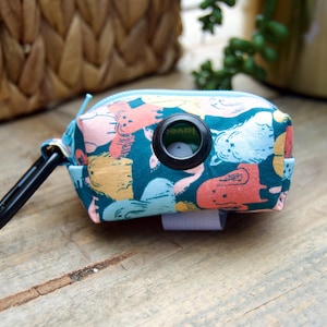 DOG DAYS: Dog Fabric, Dog Print Dog Bag Holder, Colorful Dog Poop Bag Holder, Dog Waste Bag Holder, Poop Bag Dispenser