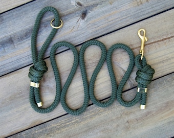 VENTURE LEASH: water resistant, climbing rope, durable, hiking leash, rope dog leash/lead, colorful, custom