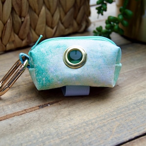ORION: Blue Galaxy, Space, Teal, Star, Dog Bag Holder, Dog Poop Bag Holder, Dog Waste Bag Holder, Poop Bag Dispenser