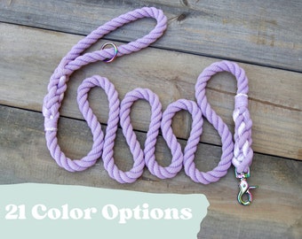Custom Rope Dog Leash/Lead: Cotton Rope Dog, Personalized dog Leash, custom dog rope leash, ombre rope leash, gift for dog, Christmas gift