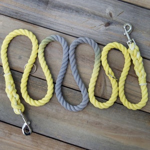 TWO COLOR Custom Rope HandsFree Dog Leash: Personalized, Multi-Use Rope Dog Leash, over the should leash, waist Leash, training, dog lead