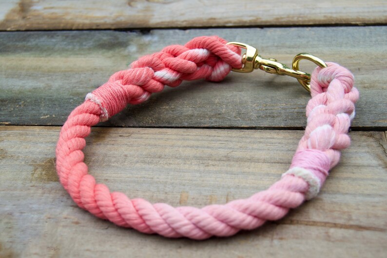 Two Color Rope Dog Collar Etsy