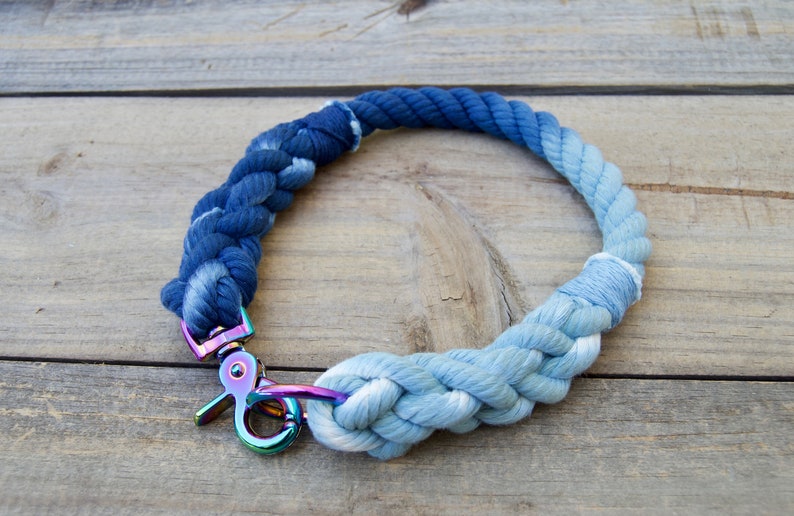 Two Color Rope Dog Collar Etsy