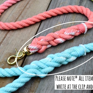 UNICORN: Rope Dog Leash Cotton Rope Dog Lead, Pastel dog leash, rainbow dog leash, colorful dog leash, Christmas gift, gift for dog lover image 5