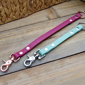 Tab Biothane Leash Extender, Single Color, 5/8 inch Width, Animal leash, Lead, Waterproof, Super Heavy Biothane®, Durable, Easy to Clean