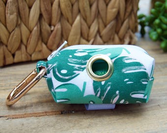SAGE: Portabolsas para excrementos de perro Monstera verde