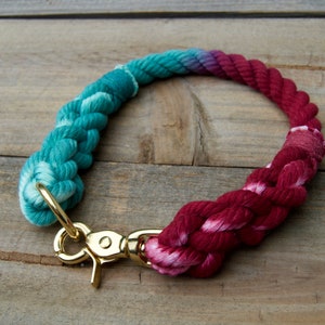 Two Color Rope Dog Collar