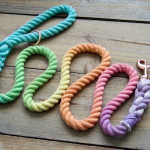 UNICORN: Rope Dog Leash Cotton Rope Dog Lead, Pastel dog leash, rainbow dog leash, colorful dog leash, Christmas gift, gift for dog lover image 8