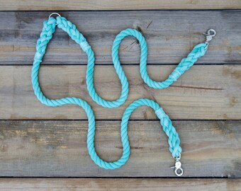 Single Color Rope Dog Leash Coupler ONLY, Double Dog Leash Multi-Dog Leash, Tandem Dog Lead, Double Dog Walker Leash