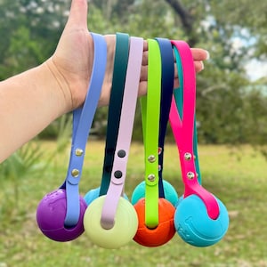 Biothane Ball Tug Toy for Dogs, Fetch Toy, Reward Toy