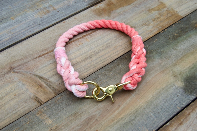 Two Color Rope Dog Collar Etsy
