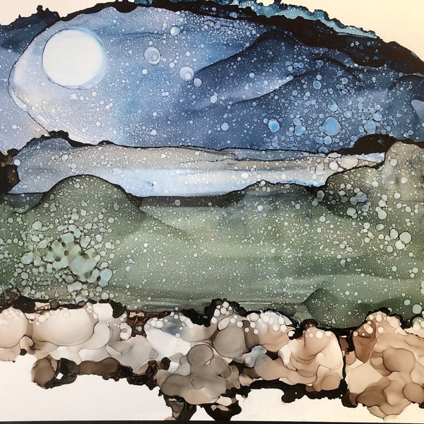 Alcohol Ink Painting Etsy