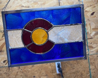 Stained Glass Colorado Flag