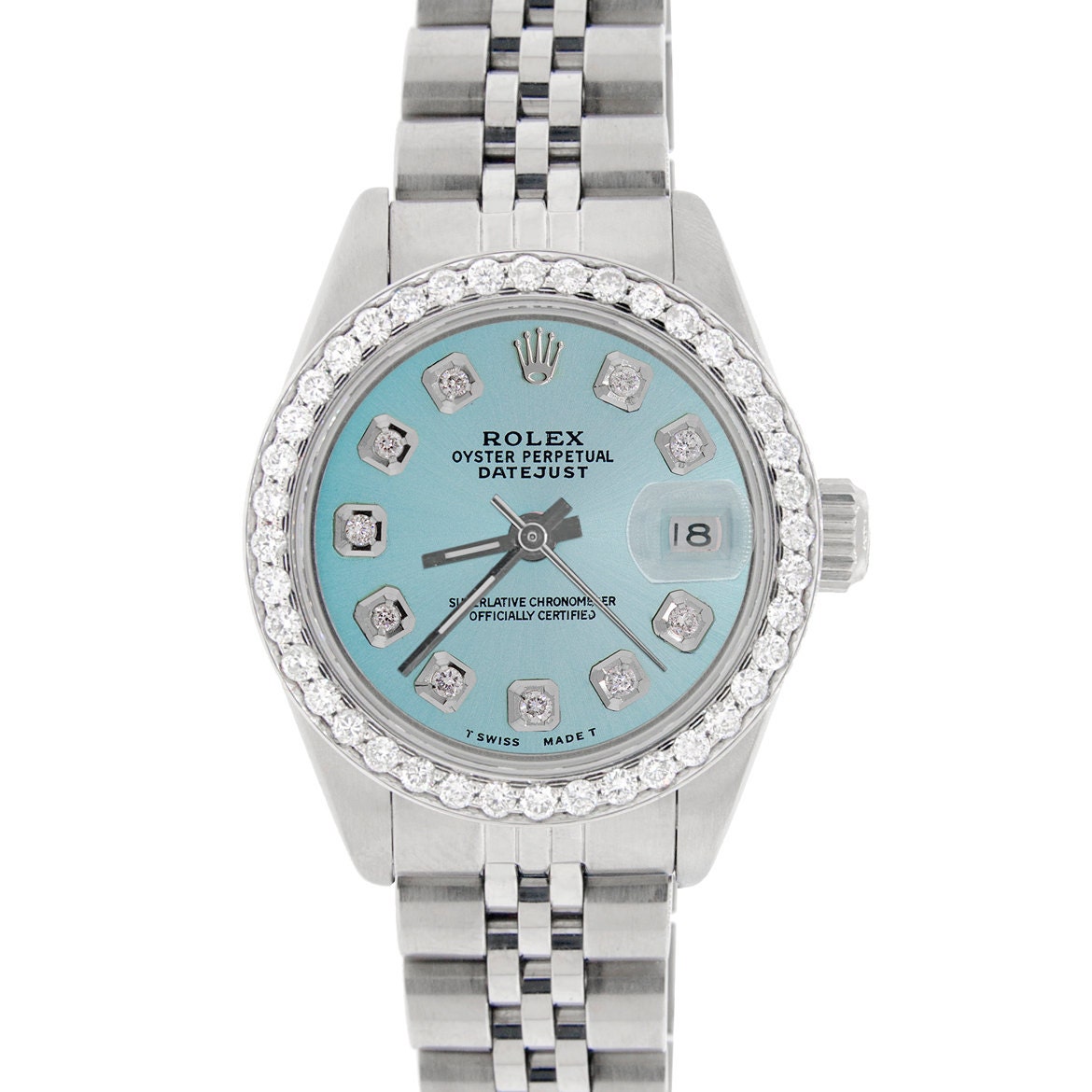 rolex oyster light blue