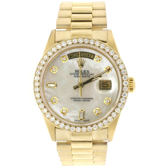 Rolex President Day-date 18K Gold 36MM With Diamond Dial and - Etsy