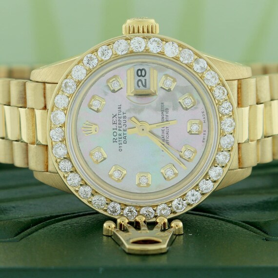 Rolex President Datejust Dames Goud 26mm w/Tahitian Diamond | Etsy Nederland