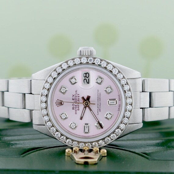 rolex datejust pink diamond dial