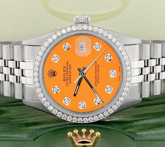 rolex with orange face