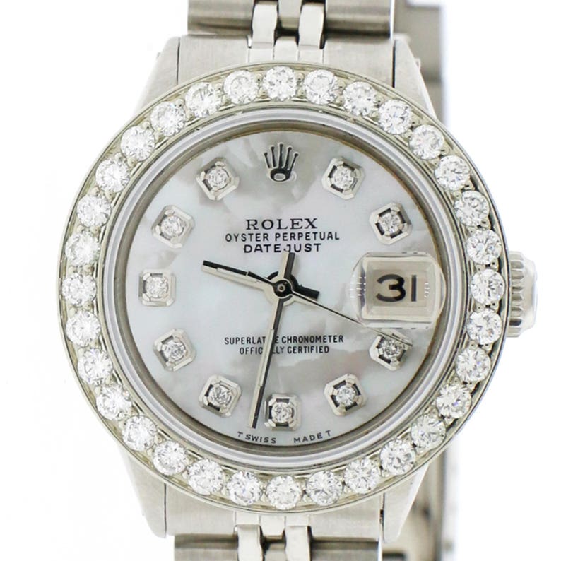 Rolex Datejust Ladies 26mm Steel Jubilee Watch w/White MOP | Etsy