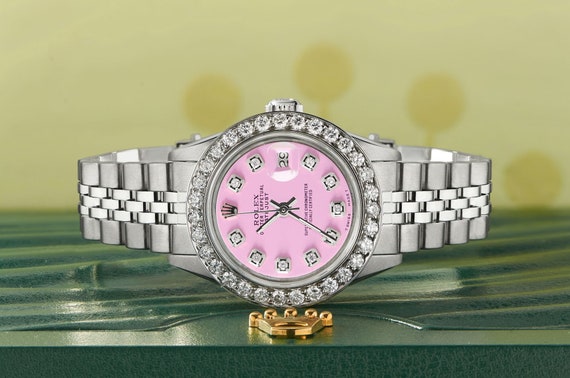 rolex datejust pink diamond dial