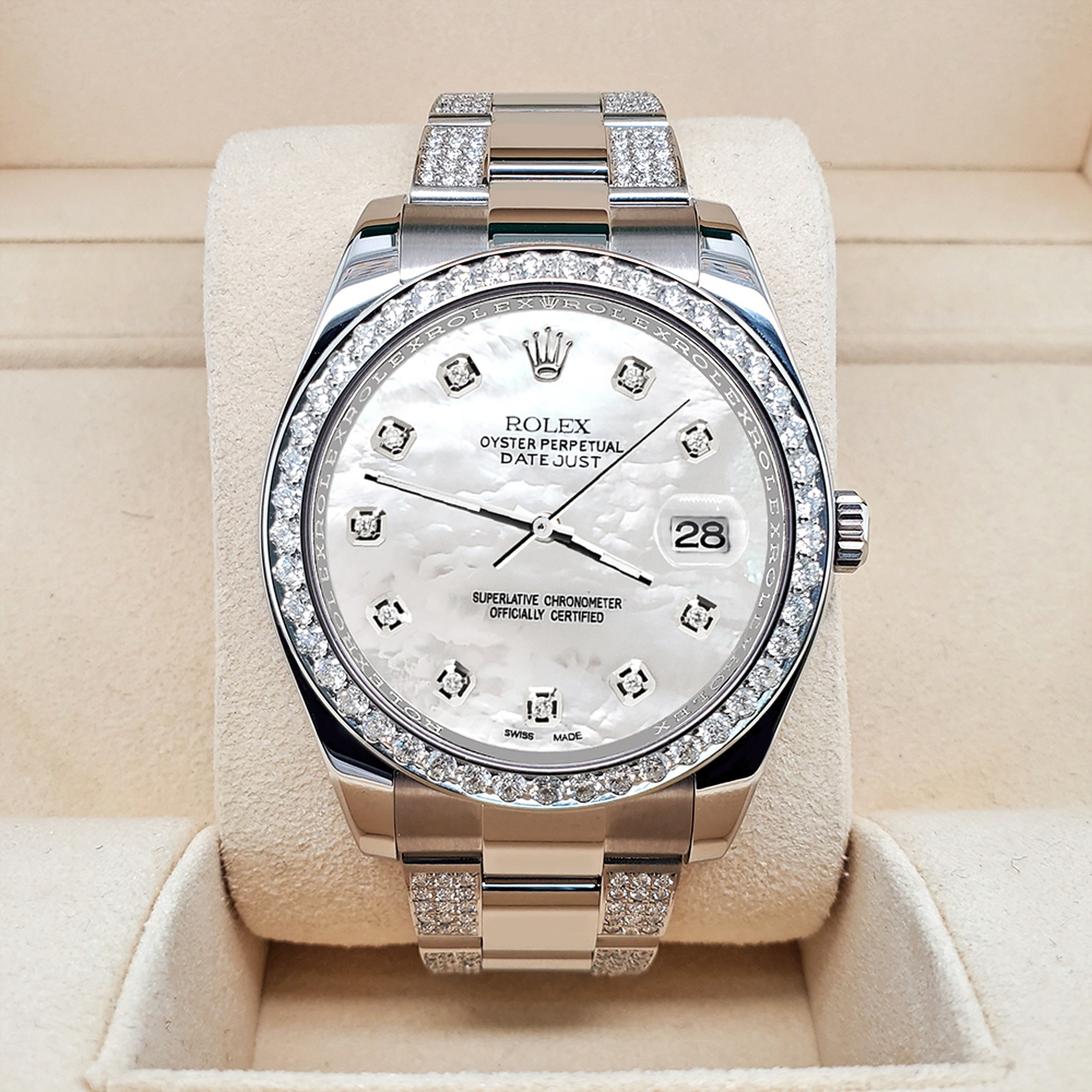 Rolex Datejust II 41mm 5ct Diamond 