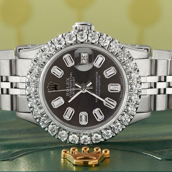 rolex baguette diamond bezel