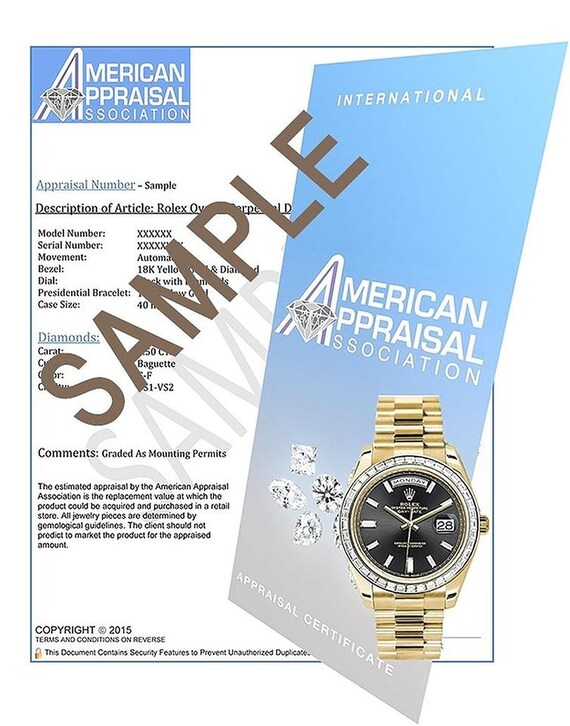 rolex appraisal cost