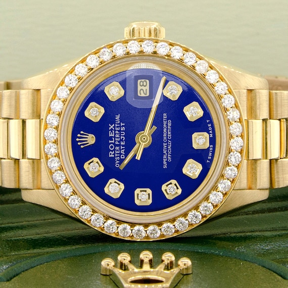 rolex presidential blue face