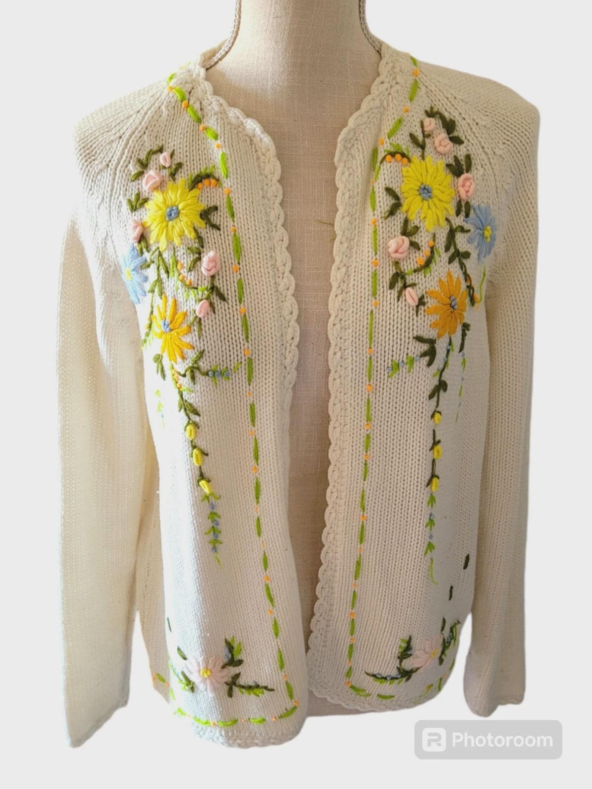 60s Floral Cardigan - Etsy