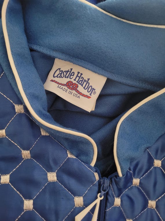 Vintage blue 70s housedress by Castle Harbor, dia… - image 6