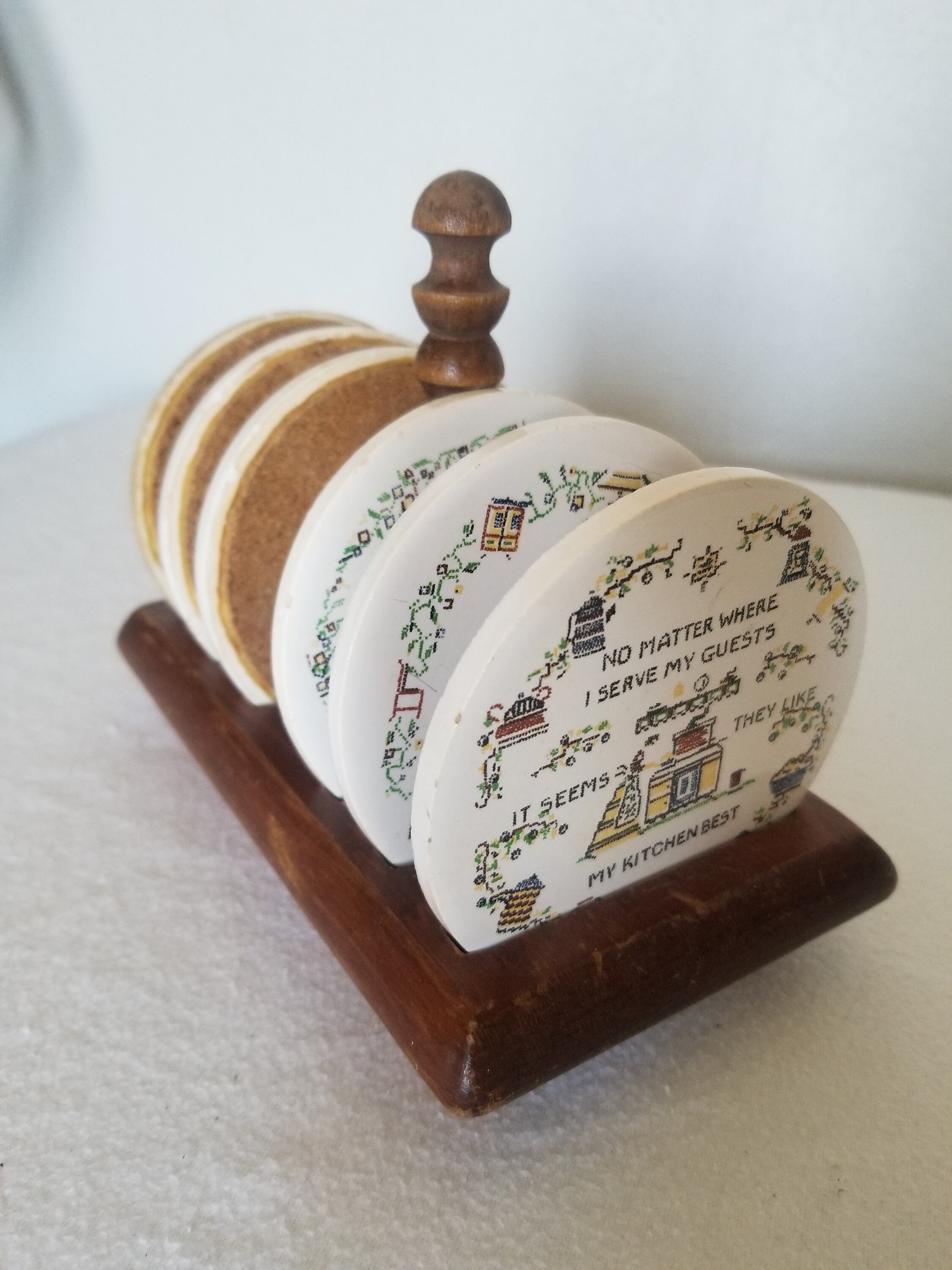 Vintage Coasters From the 1960s Ceramic Coaster Set With Etsy