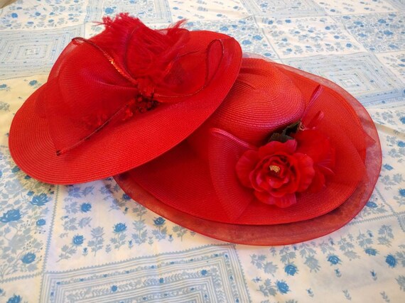 Rose Feather Church Hat Sunhat - Etsy