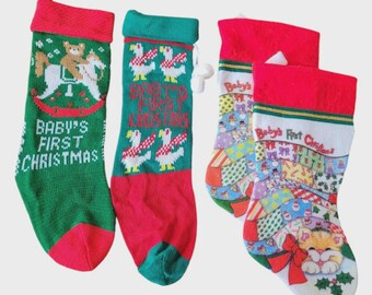 Media navideña vintage para bebé, caballo balancín, gatito, patitos... ¡TÚ ELIGES!