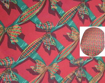 Mantel oblongo con lazos navideños vintage, decoración, cuadros festivos