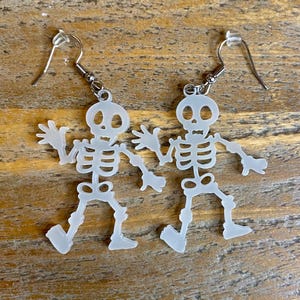 Glow in the Dark Earrings/Skeleton Earrings/Spooky/Halloween Earrings/Spooky Earrings/Earrings/Skeletons/Jewelry