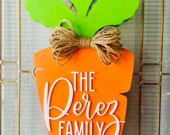 Easter Door Hanger Svg/Carrot Door Hanger Svg/Spring Door Hanger Svg/Glowforge Ready/Digital Cut File/Laser Cut File