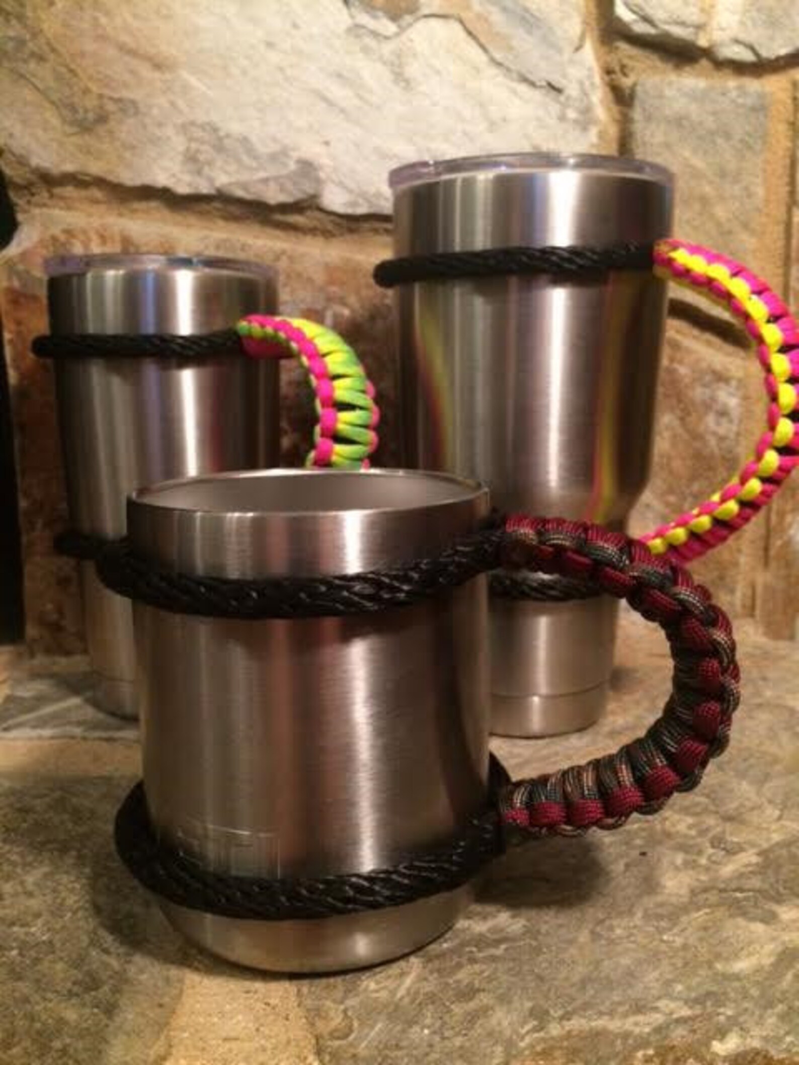 Yeti handle Paracord 20 ounce cup Rambler Etsy