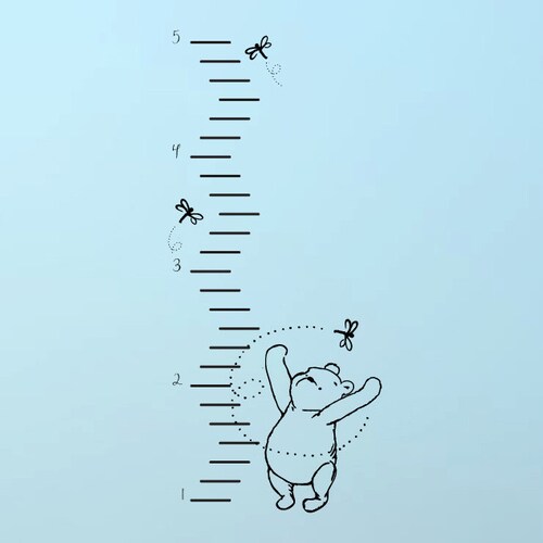 Classic Winnie the Pooh Growth Chart Vinyl Wall Decal Etsy