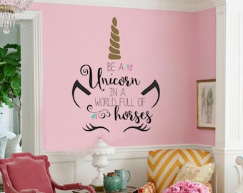 Unicorn Only Vinyl Wall Decal Unicorn Party Decor Unicorn Etsy