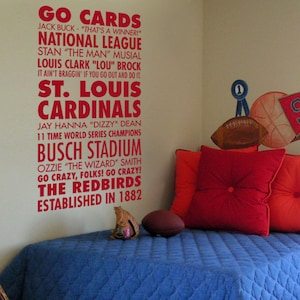 Go Cards, St. Louis Cardinals Baseball - Sports Subway Art Vinyl