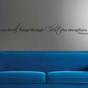 I can do all things through Christ Philippians 4:13 scripture verse vinyl wall art decal