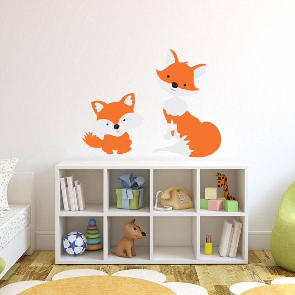 Nursery Woodland Animal Wall Decal Etsy