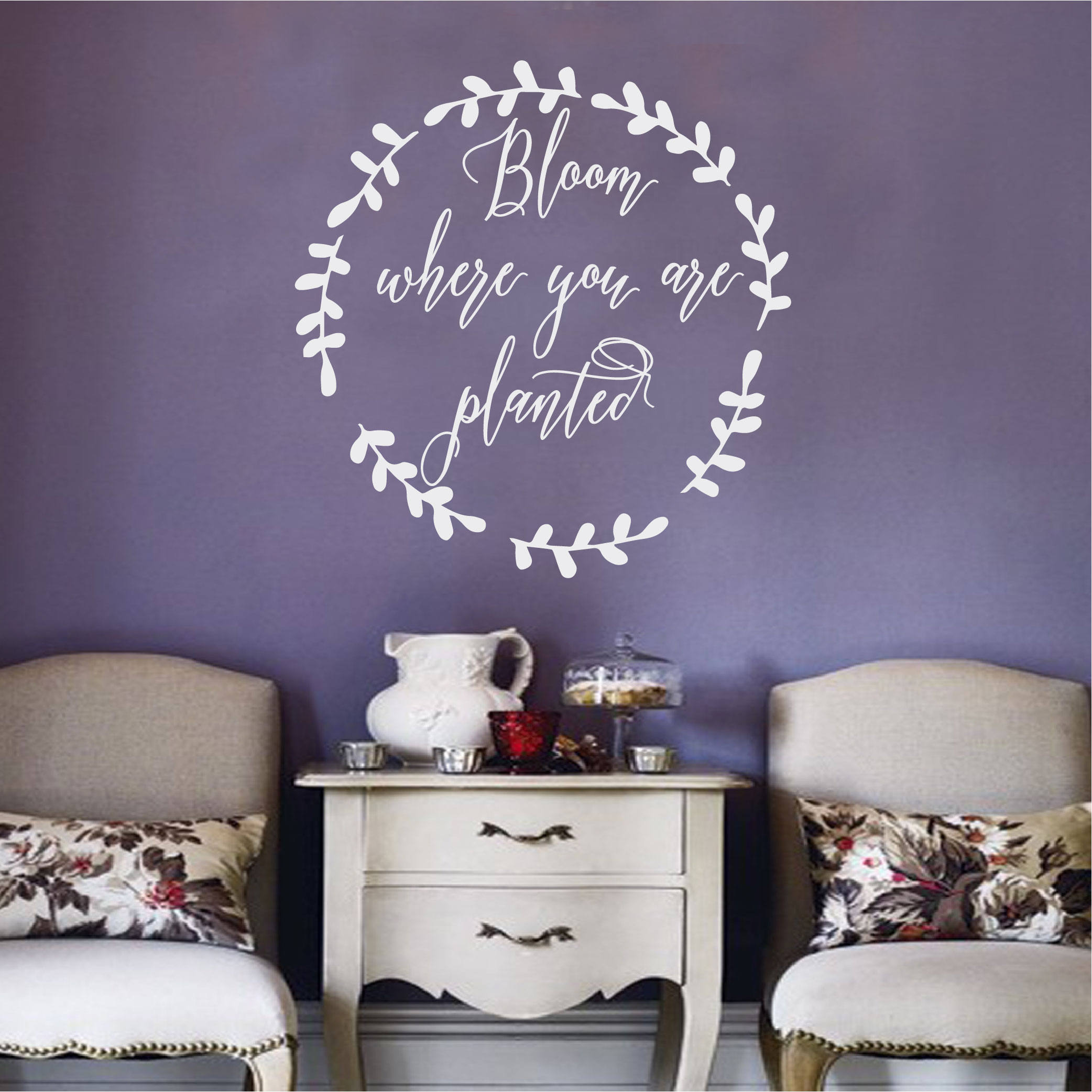 Bloom Where You Are Planted Vinyl Wall Decal Wall Sticker Etsy