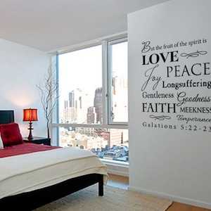 Fruit of the Spirit KJV Galations 5 scripture vinyl wall decal