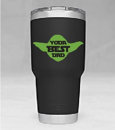 Yoda Best Dad Star Wars Yoda Yeti Tumbler Vinyl Decal Father s Day