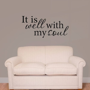 It Is Well With My Soul Hymn Song Lyrics Vinyl Wall Decal