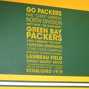 Go Packers Green Bay Packers Football Sports Subway Art Vinyl Wall Decal