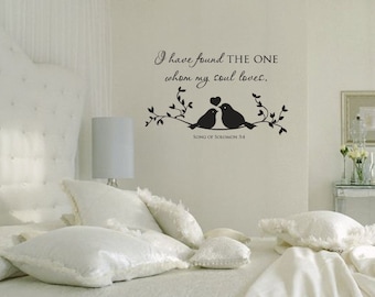 I Have Found the One My Soul Loves Song of Solomon scripture vinyl wall decal