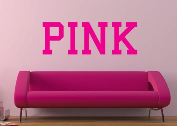 Pink Victoria S Secret Pink Vinyl Wall Decal