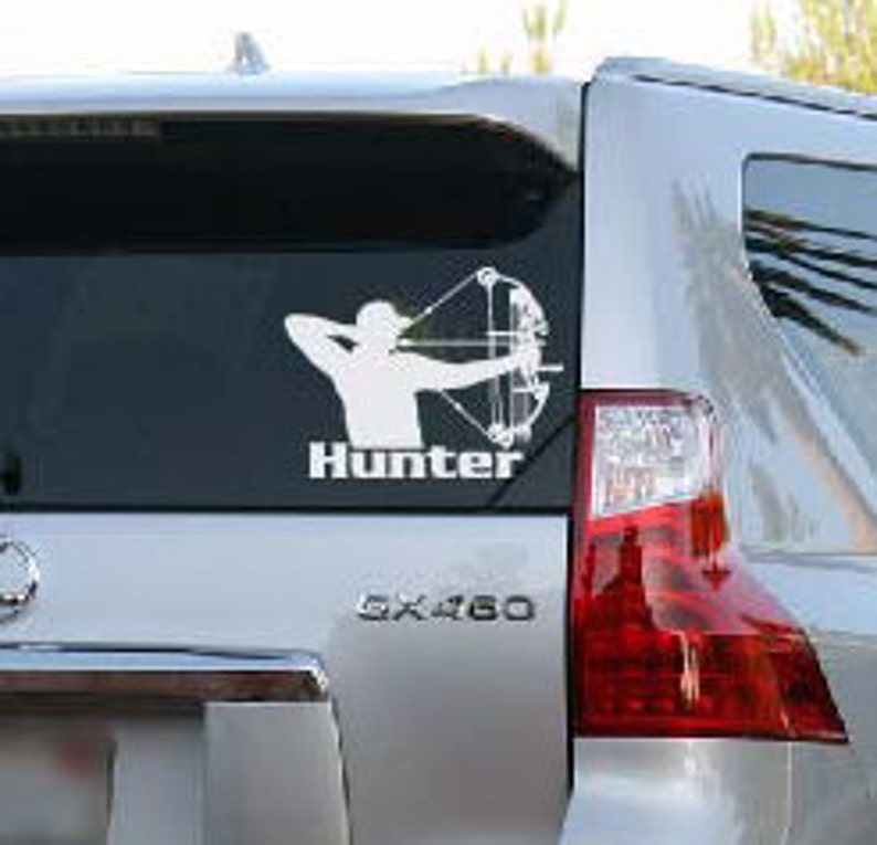 Bow Hunter Car Decal Bow Hunting Deer Season Vinyl Car Sticker Etsy